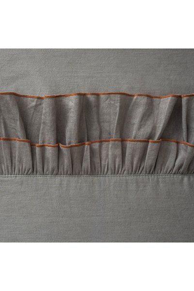 Ecocotton Farah King Size Duvet Cover Set 100% Organic Cotton Satin Piece Paint Hand Embroidered Green 240x220 Cm