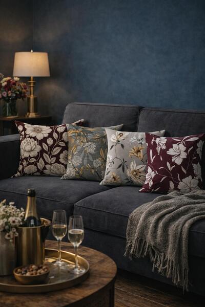 Arancione Co . غطاء وسادة مطبوع على الوجهين مكون من 4 قطع 6AOD17