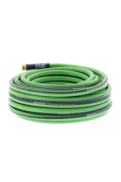 ALAYED خرطوم مياه الحدائق والري عالية الضغط 1/2 بوصة - 25 مترًا مع فوهة رمادي...