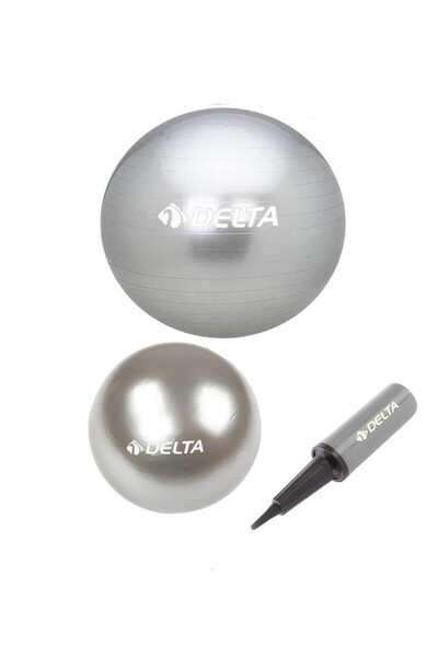 Delta Set de bile Pilates și bile de echilibru de 25 cm, potrivit pentru inte...