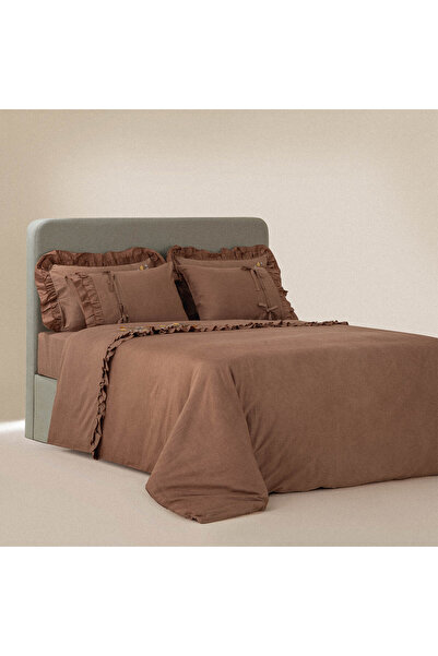 Ecocotton طقم غطاء لحاف فرح باتال قطن أوركانيك 100% بني 240x220 C