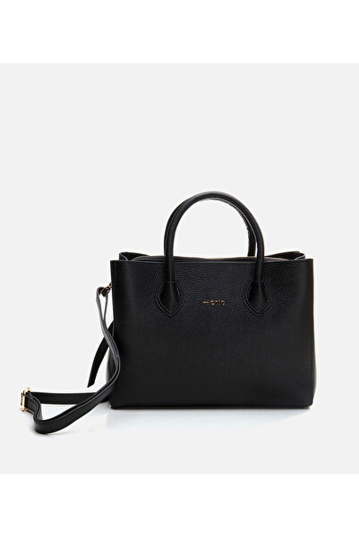 Hotiç Hakiki Deri Siyah Kadın Çanta