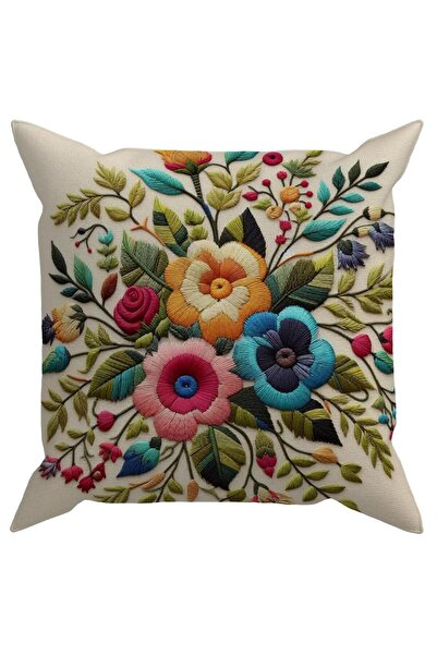 Evdek Embroidery Ds17 Digital Printed Throw Pillow Case