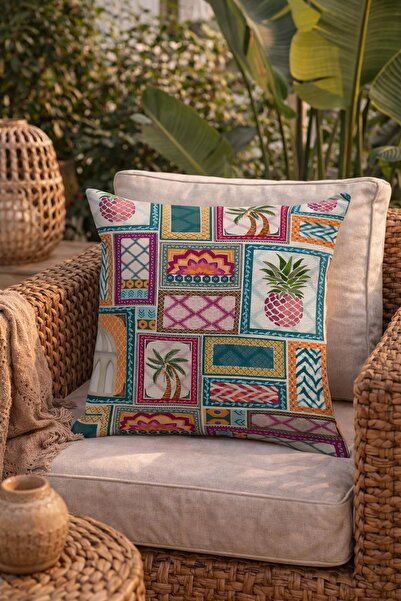 Evdek Çift Tarafı Baskılı Kırlent Kılıfı 6EOD17