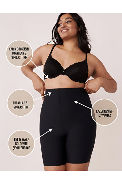 MİSTİRİK Corset pantaloni scurți din silicon flexibil cu talie înaltă tăiat c...