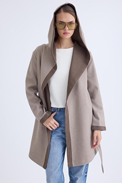 Vitrin Hooded Belted Cashmere Coat