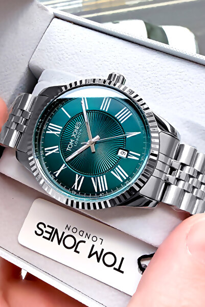 Tom Jones London Men's Wristwatch 3 Atm Water Resistant Silver Color Steel Ba...