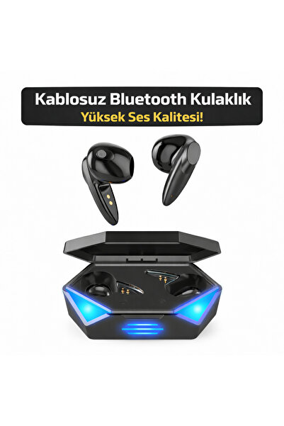 qasul Oyuncu Kulaklığı Kablosuz Kulakiçi Rgb Işıklı Çift Mikrofonlu 3 Modlu B...
