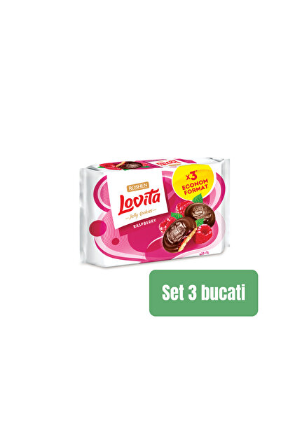 Roshen SET 3 BUCĂȚI - LOVITA CU UMPLUTURĂ DE JELEU CU AROMĂ DE ZMEURĂ (50%) 4...