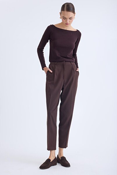 Vitrin High Waist Fabric Trousers
