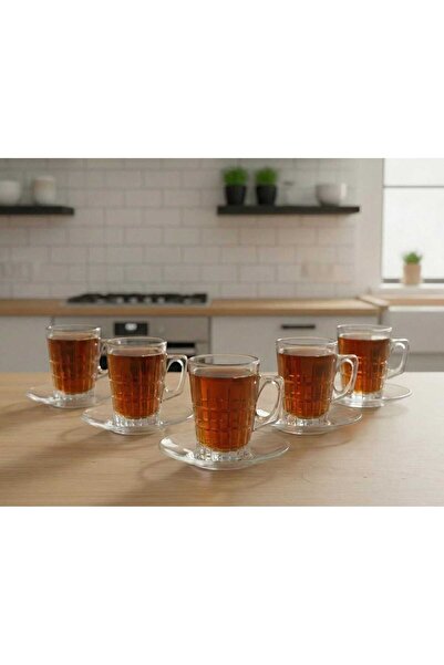 AR HOME 12 Pcs Glass Tea Set