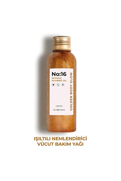 SİNOZ زيت ميراكل شيمر رقم 16، منتج متعدد الأغراض للوجه والجسم والشعر.