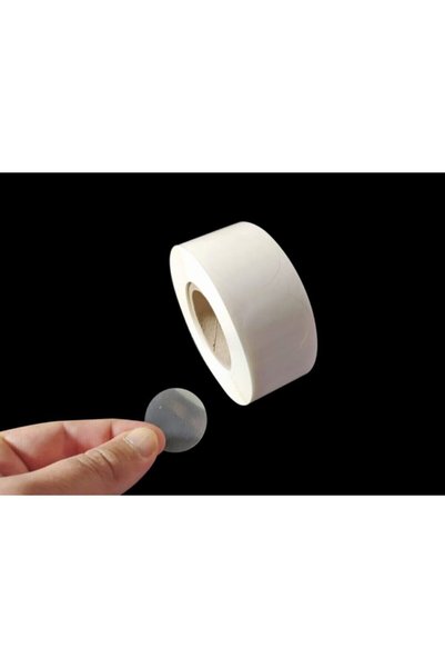 Generic Brand Round Cut Transparent Adhesive Tape Label 1000 Pieces Roll 2 cm