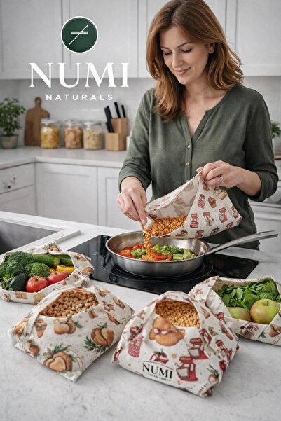 Genel Markalar Balmumu Gıda Saklama Bezleri – Premium 3’lü Set (30×30 cm) - Country Pantry Serisi