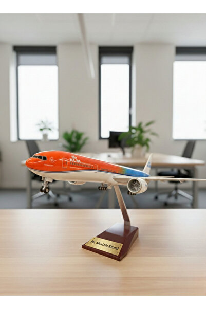 AYDINARTSHOP KLM Boeing 777 Orange Pride Uçak Maketi – 1:157 Ölçek 47 cm-Kişi...