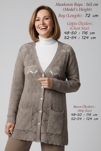 Elvin Women's Knitwear Seasonal Spring Anti-Pilling Plus Size Openwork Mercer...