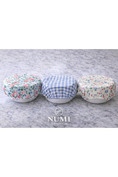 NUMI Naturals Wax Food Storage Cloths – Premium Set of 3 (30×30 cm) - Vintage Rose Series