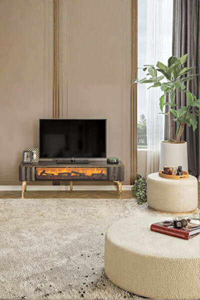 Breda Home Concept Uno Mdf Şömineli Tv Ünitesi, Tv Sehpası