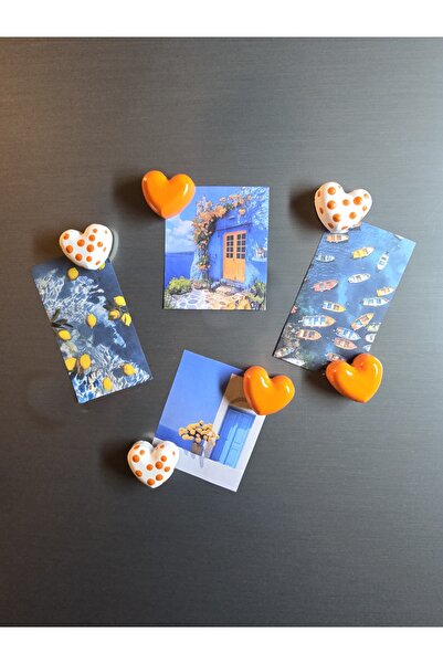 Gamy Crafts Magnet - Buzdolabı Magneti - Buzdolabı Süsü - 6’lı Kalpli Magnet ...
