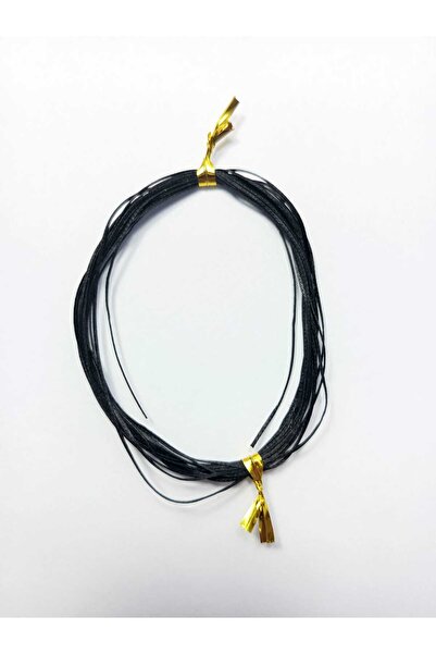 Eskişehir hobi sanat Siyah 3 Metre 0.6 Mm Mumlu Ip ( Kolye Takı Tasarım Bilek...