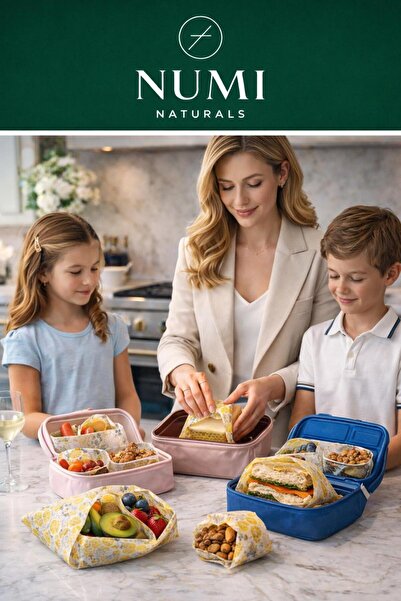 NUMI Naturals Balmumu Gıda Saklama Bezleri – Premium 3’lü Set (30×30 cm) - Country Garden Serisi