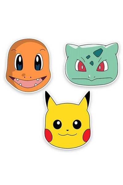 Parti Dükkanım Pokemon Kağıt Maske 6 Adet