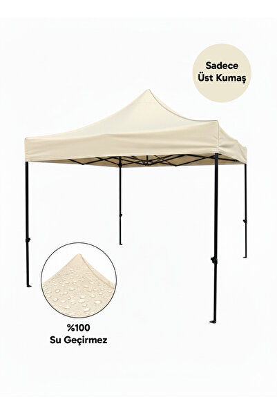 ÇADIRAVM 3x3 Gazebo Çardak Çatı Üst Kumaşı, Su Geçirmez Uv Dayanıklı Branda