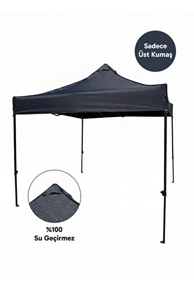 ÇADIRAVM Antrasit Renk, 3x3 Gazebo Çardak Çatı Kumaşı İSKELET DAHİL DEĞİLDİR !