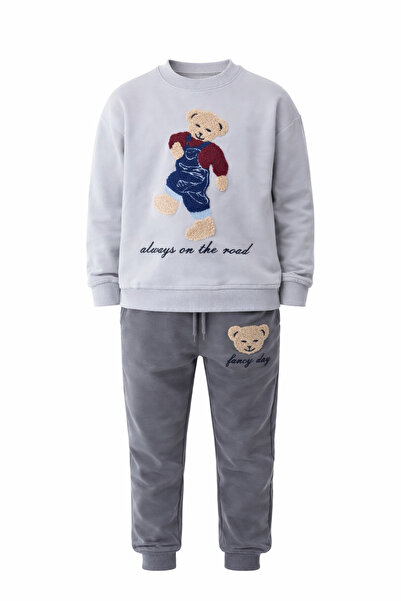 CQCQ Set de trening pentru băieți cu ursuleț de pluș – țesătură moale, croial...