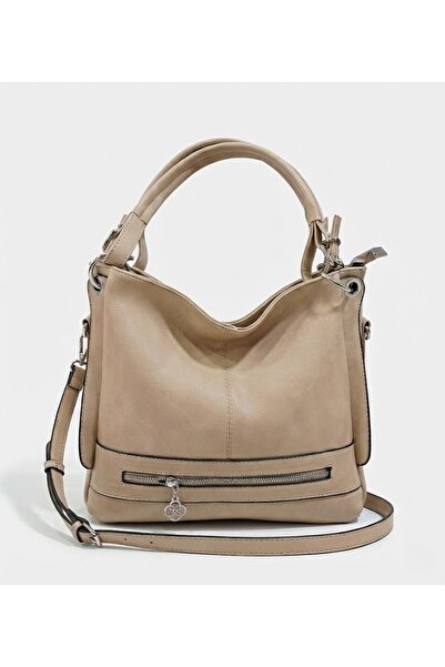 Heybe shop Kadın Yumuşak Deri Dokulu, Çok Gözlü, Laptop Bölmeli Geniş Omuz Ça...