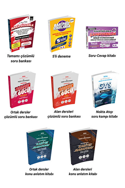 Rakipsiz UZEM GENÇLİK VE SPOR BAKANLIĞI PERSONELİ 8 KİTAP