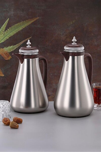 aljahwari طقم ترامس الشاي والقهوة 2حبة لونين