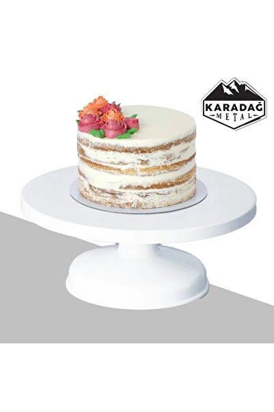 melt pastry & kitchen Döner Başlıklı Pasta Sıvama ve Sunum Standı 360° Dönebilen