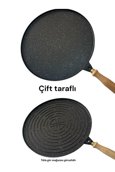 CAMPOUT Double-Sided Pancake Bread Pan, Thick Cast Granite Pan Suitable for B...