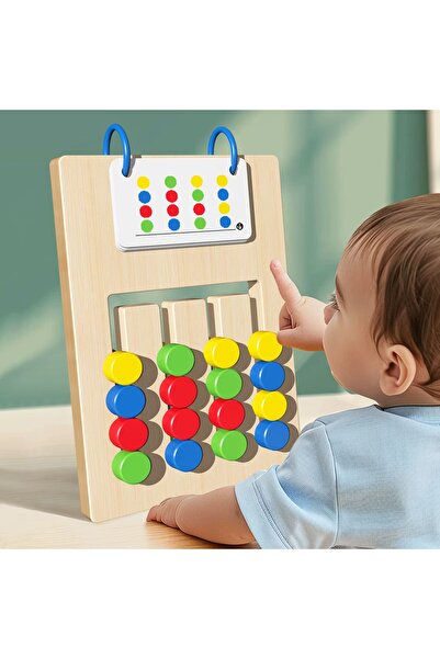 tinymaya Ahşap Eğitici Eşleştirme Oyunu, Ahşap Zeka Oyunu, Renk Eşleştirme Oyunu