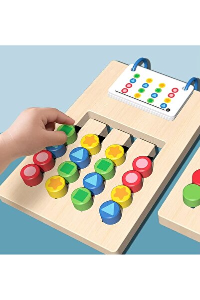 tinymaya Ahşap Eğitici Eşleştirme Oyunu, Ahşap Zeka Oyunu, Renk Eşleştirme Oyunu