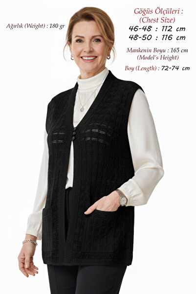 Elvin Knitwear Plus Size Women's Steel Mesh Openwork Seasonal Spring Mother's...