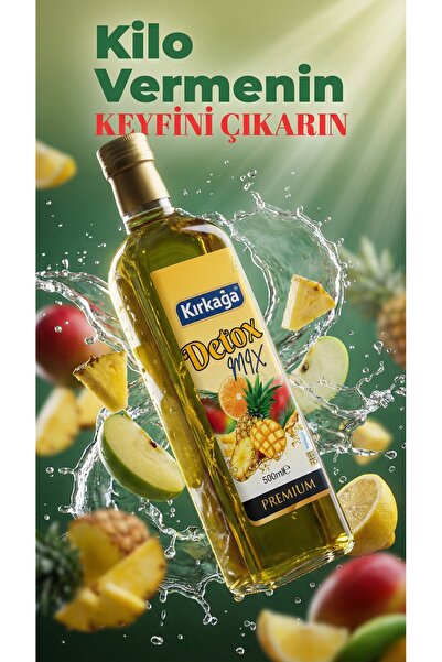 Kırkağa Detomiks Doğal Detoks Sirkesi 500 ml - %100 Doğal Fermente Form Desteği