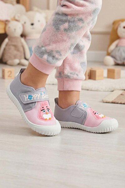 GEZER Pantofi ajustabili cu velcro Happy Bird de lenjerie de vară pentru fete