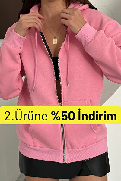 Balenbi سترة نسائية كبيرة الحجم بغطاء للرأس مصنوعة من الصوف بثلاث خيوط 1110