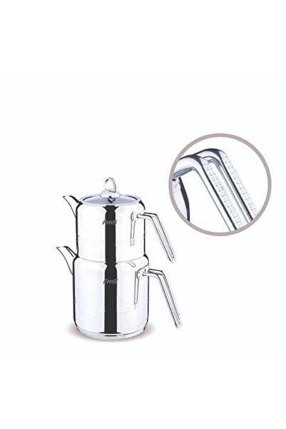 Evcimo Home إبريق شاي سادا كبير الحجم من إف إم إس سيليندر دايموند - معدني - 4025