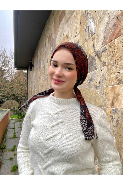 Anatolye Siyah Kiremit Tülbent Eşarp Bone - Kaymaz Terletmez (Kaymayan)