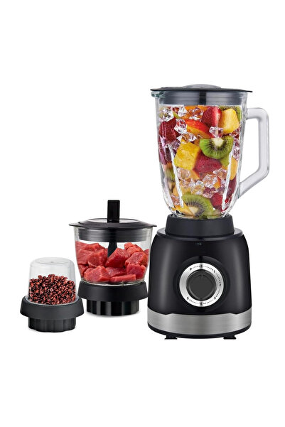 OEM Blender 3 în 1, 2000W, 1.5L, 5 Viteze + Pulse, Tocător 0.7L, Râșniță 0.25...