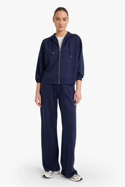 DeFacto Straight Fit Basic Plain Wide Leg Sweatpants G5258Ax26Sp