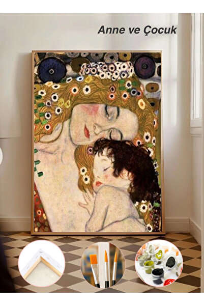 TT ART Sayılarla Boyama Çerçeveli Hobi Seti Numaralı Tuval Fırça Boya Dahil K...