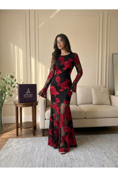 Mazoon Fashion Sun Dress, Red Rose