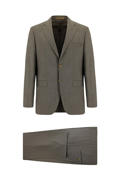 Abdullah Kiğılı 4 Drop Relaxed Fit Comfortable Cut Italian Patterned Wool Suit