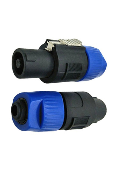 Choice قطعتان من رؤوس بلاستيكية أنثوية رباعية الأقطاب، قطعتان من قابس مكبر صو...