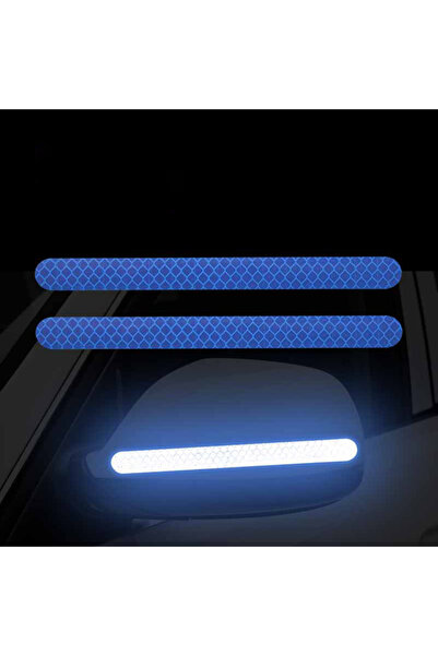 Choice4 Blue Universal Car Rearview Mirror Reflector Safety Strip Stickers An...