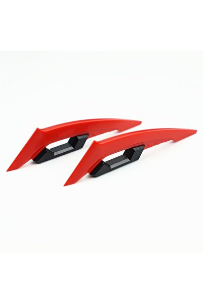 Choice6 1Pair Red 1 Pair Universal Motorcycle Winglet Aerodynamic Spoiler Dyn...